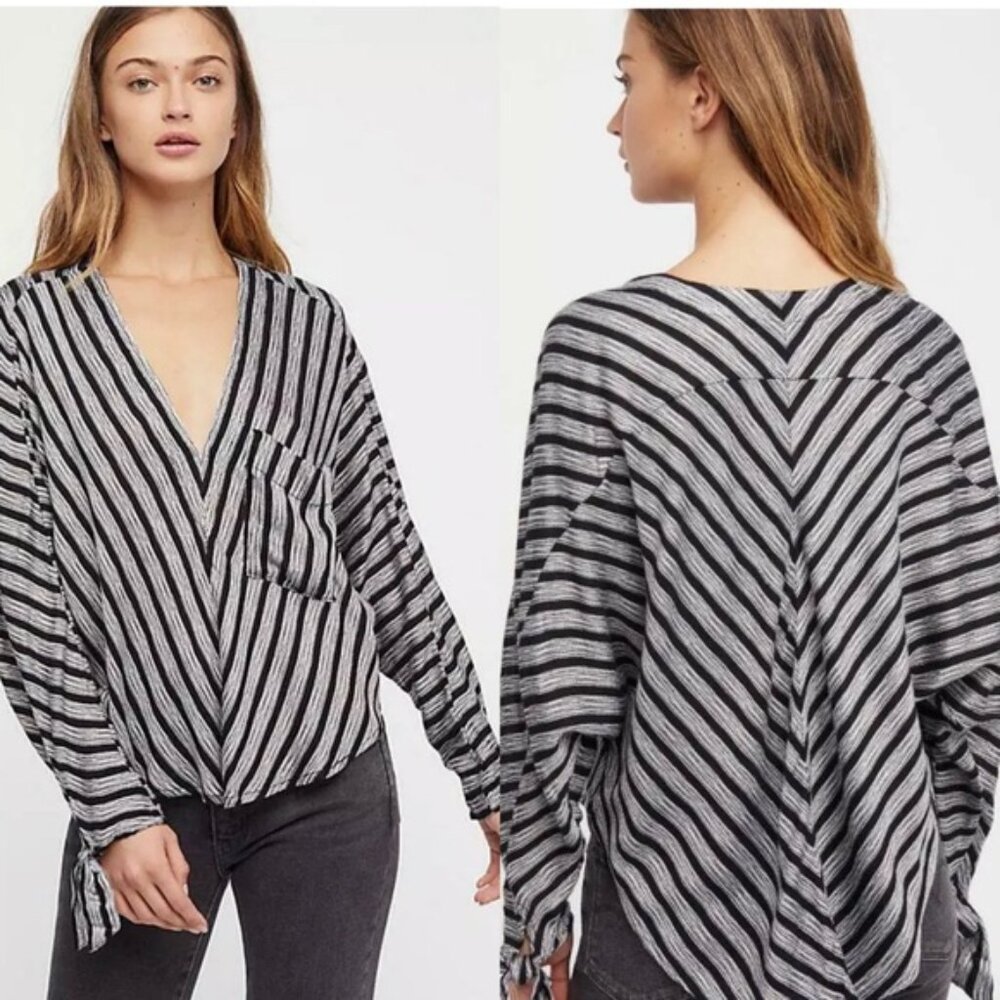 Free People NWT Morning striped top